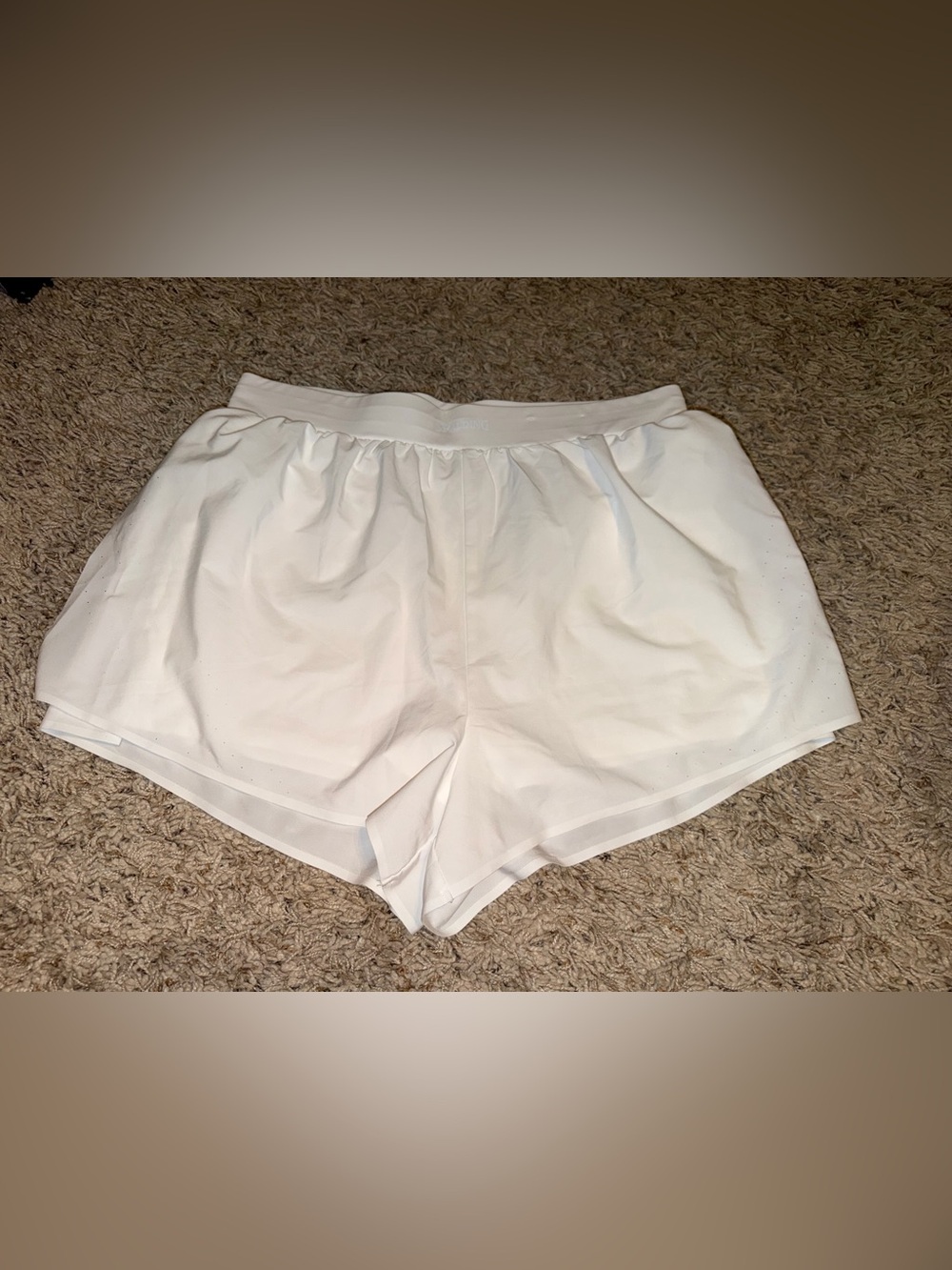 Spalding White Athletic Shorts with Elastic Waist